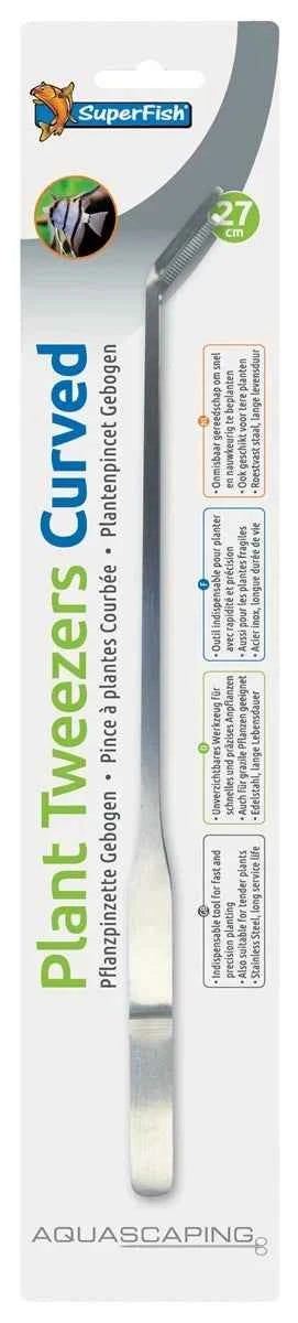 SuperFish Stainless Steel Plant Tweezers 27 cm Curved