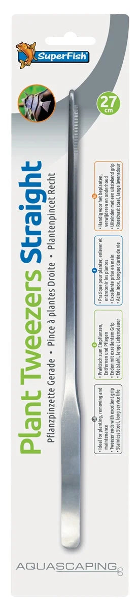 SuperFish Stainless Steel Plant Tweezers 27 cm Straight