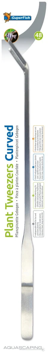 SuperFish Stainless Steel Plant Tweezers 48 cm Curved