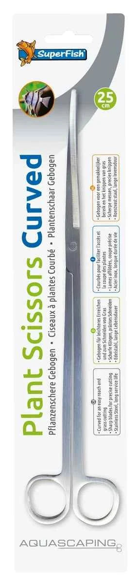 SuperFish Stainless Steel Plant Scissors 25 cm Curved